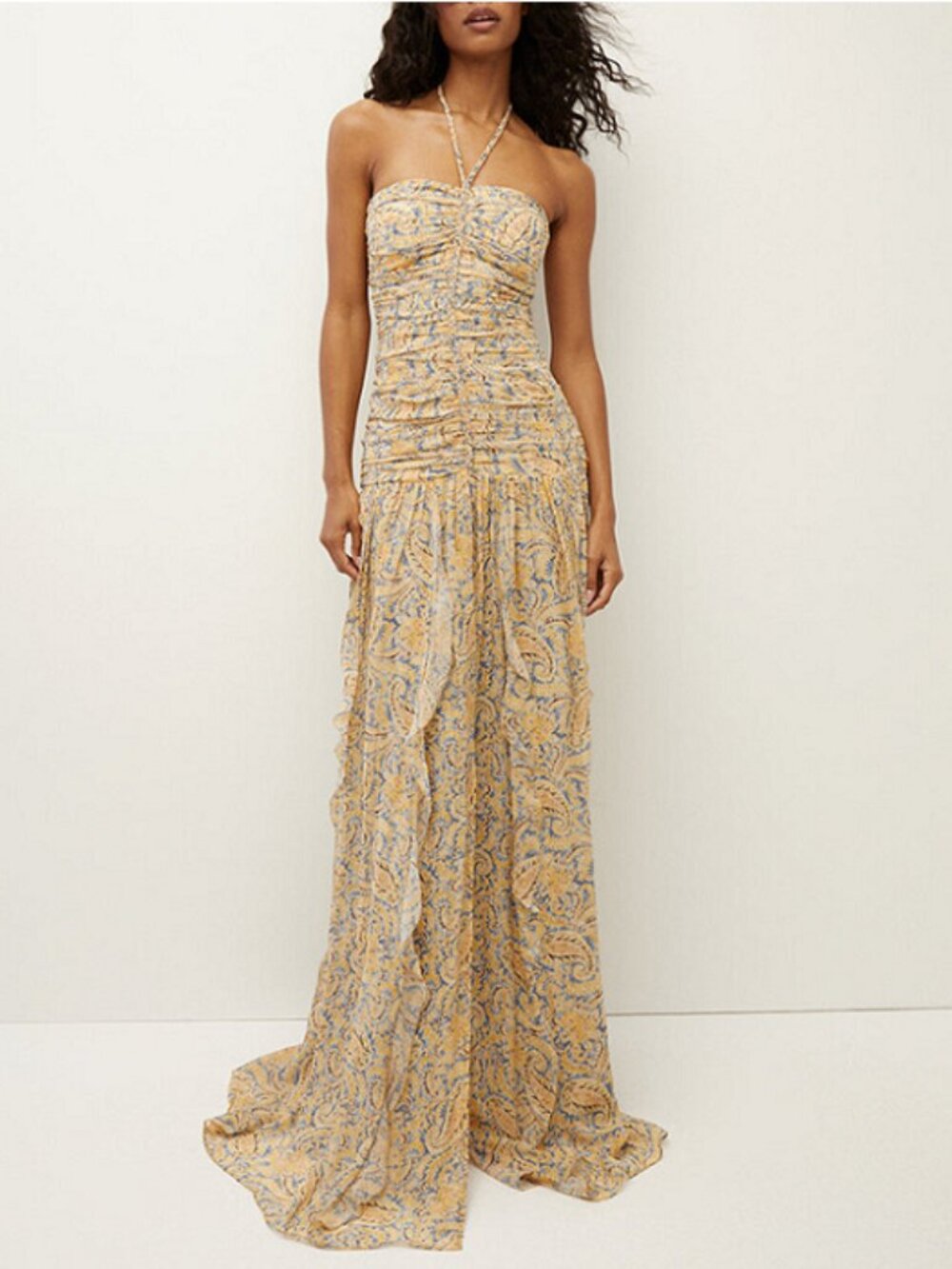 Veronica Beard Lucine Paisley Silk Gown